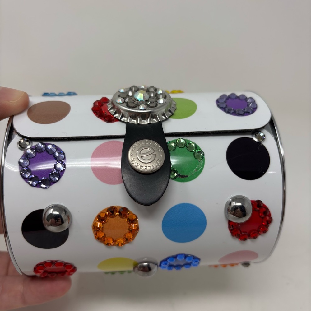 Little Earth Metal Embellished Crystals Handbag Clutch Purse - Picture 4 of 12